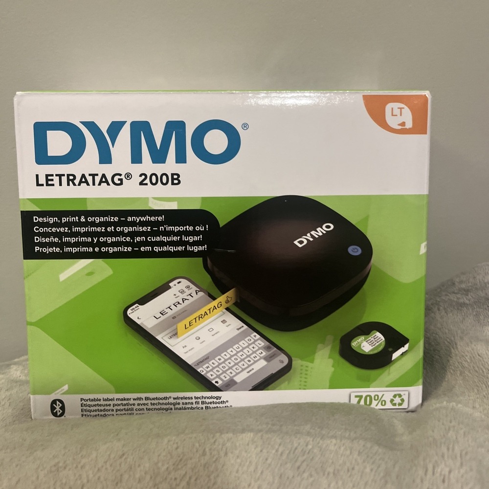 DYMO LetraTag‎ 200B Bluetooth Label Maker Includes 1 White Paper Label Tape